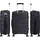 warenhandel könig Aruba Koffer-Set 3-tlg. schwarz