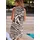 LASCANA Sommerkleid Braun/Creme bedruckt 38