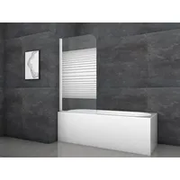Marwell Badewannenfaltwand MARWELL Pulse 1, 1-flg, 80x40 cm - Duschwand für Badewanne in weiß - Duschabtrennung