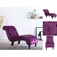 vidaXL Chaiselongue Lila Samt