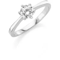 Smart Jewel Verlobungsring bezaubernd und klassisch, Zirkonia Stein, Silber 925 weiß 54