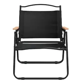 vidaXL Campingstuhl 2er Set Schwarz