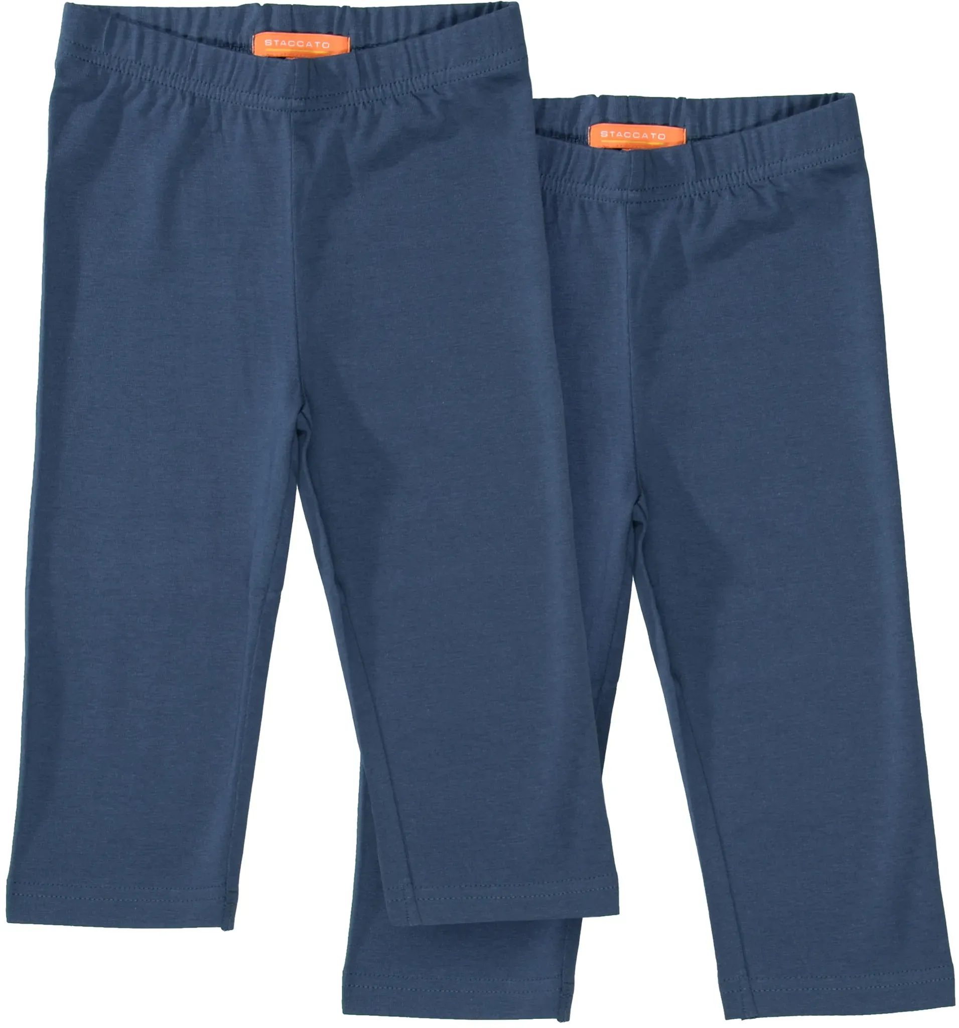 Caprihose STACCATO, Mädchen, Gr. 104/110, Normalgrößen, blau, Oberstoff: 95% Baumwolle, 5% Elasthan., unifarben, Basic, bequem, Hosen Caprihose, Doppelpack
