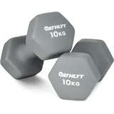 Athlyt Neopren Dip Hantelset 2 x 10 kg Grau