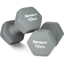 Athlyt Neopren Dip Hantelset 2 x 10 kg Grau