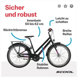 S'COOL chiX pro 24 Zoll RH 32 cm schwarz/pink