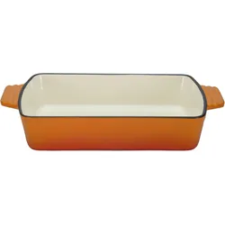 GSW Gusseisen Auflaufform Orange Shadow 32 x 21,5 x 6,5cm, induktionsgeeignet, backofengeeignet bis 240°C