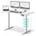 SENSE7 Nojo Elektrischer Gamingtisch Schreibtisch Tischplatte 120x60cm Weiß