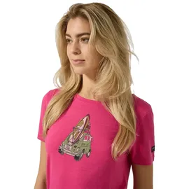 super.natural Damen Surfcar T-Shirt (Größe S, pink)