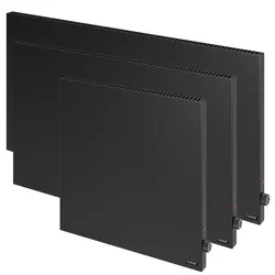 VASNER Konvi Schwarz Hybrid Infrarotheizung Elektroheizung mit Thermostat 900 Watt, Hybridheizung Infrarot + Konvektion