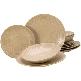 CreaTable Geschirrset, Lava Stone (12 Stück)
