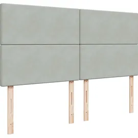 vidaXL Boxspringbett 180 x 200 cm Hellgrau