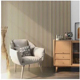 [neu.holz] Akustik Wandpaneel Vang beige 8 St. 5,76 m2