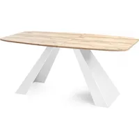 WFL GROUP Esstisch Eiche Wotan, Holzwerkstoff, Oval,Rechteckig, 160x76x80 cm