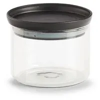 Zeller Aufbewahrungsglas mit Kunststoffdeckel, schwarz 19575 , 350 ml