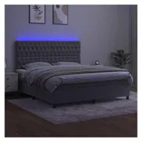 vidaXL Boxspringbett 180 x 200 cm Hellgrau