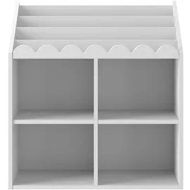 OEM Kinderbücherregal Book Nook 71 x 76 x 33 cm MDF/Spanplatte weiß