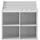 OEM Kinderbücherregal Book Nook 71 x 76 x 33 cm MDF/Spanplatte weiß