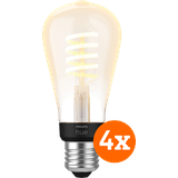 Philips Hue Filamentlampe White Ambiance Edison E27 4er-Pack