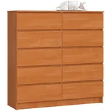 Akord Kommode K120 120 x 121 x 40 cm Erle / Braun