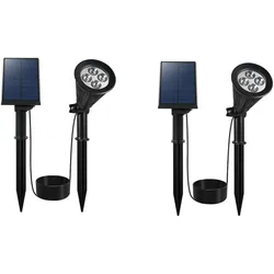 2er-Set Solarspots H42cm Schwarz Lumisky