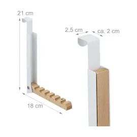Relaxdays Türhaken Klappbar 2er Set Weiß
