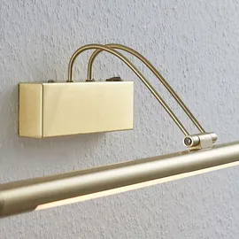 LINDBY LED Wandleuchte Wandlampe Innen Mailine aus Metall, Modern / 69 cm messing für Wohnzimmer, / Esszimmer, Von Lindby