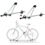 Omac Fahrradträger Dachfahrradträger bis 17kg Aluminium Silber Fahrradhalter 2tlg