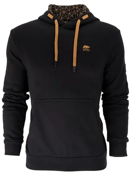 FORSBERG Hoodie mit kleinem Brustlogo  / schwarz / M