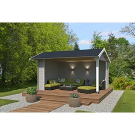 Lasita Maja Gartenhaus »Unterstand/Lounge San Diego«, grau