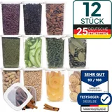 uandu Vorratsdosen mit Deckel Luftdicht Set, BPA frei, Aufbewahrungsbox Küche, Vorratsdosen-Sets, Vorratsdose Küchenorganizer, Vorrats... - Weiß