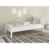 Home Affaire Einzelbett »"ATSU ", ideal für Kinderzimmer«, zertifiziertes Massivholz (Kiefer), schlichtes Skandi-Design weiß