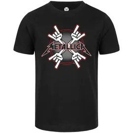 Metal Kids Metallica (Crosshorns) - Kinder T-Shirt schwarz Mehrfarbig, 92