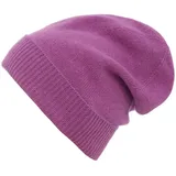 Zwillingsherz Kaschmir-Beanie in Lila