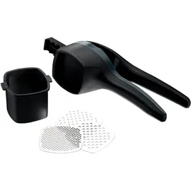 GEFU PRESCO schwarz, B:9,9cm L:11,5cm T:33,5cm, Edelstahl, Kunststoff, Küchenpressen, zum Pressen von Kartoffeln, Obst, Spaghetti-Eis oder Spätzle