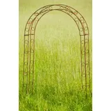 KUHEIGA Rosenbogen aus Metall 12mm Massiveisen! Breite: 160cm Roheisen/Rost - Stabil und Schwer