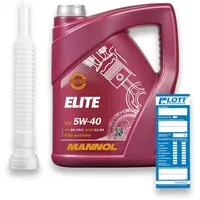 MANNOL 5L Elite Motoröl 5W-40 API SN/CH 502.00 505.00 MB 229.5+ Abfüllschlauch