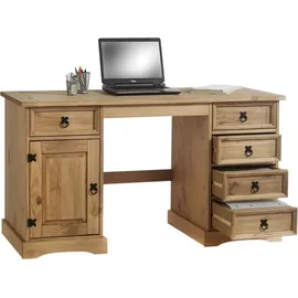 Idimex Schreibtisch Tequila im Landhausstil Computertisch Mexiko Möbel, Kiefer massiv gebeizt/gewachst