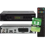 Zehnder [ Test SEHR GUT, Note 1.2 *] Zehnder HX 2200 Sat Receiver mit Aufnahmefunktion, HD fähig, Full HD, Digital Sat-Receiver für Satellitenschüssel Satelliten Satellit TV Fernseher, HD-Receiver, HDMI