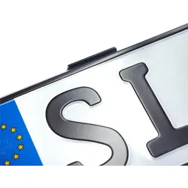 Simple-Fix SIMPLE FIX Kennzeichenhalter Rahmenlos für Zwei DE Auto Nummernschilder STVZO