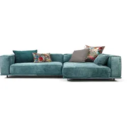 Bullfrog Ecksofa 0221 Wumms Leder Blau, Grün Petrol