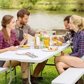 Tectake Campingtisch Panja Weiß