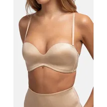 DORINA Bandeau-BH "Sublime Sculpt", Damen, Gr. 80, Cup D, beige, Obermaterial: 63% Polyamid, 23% Polyester, 14% Elasthan, unifarben, BHs Bandeau-BH, weicher Stoff, modernes Design, leicht gepolstert