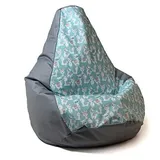 go gift Sitzsack, Grau, 140 x 100 cm, Birne