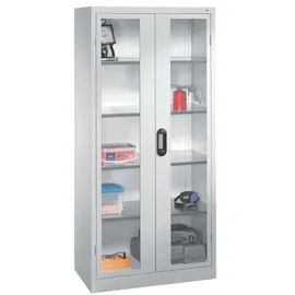 C+P CP Werkstattschrank mit Fenster | HxBxT 195x120x50cm | lichtgrau, von PROREGAL