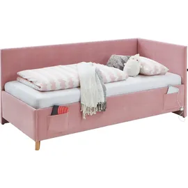 Meise Möbel Polsterbett Cool 120 x 200 cm rose inkl. Rückenelement