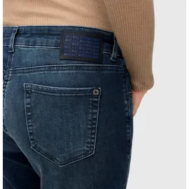 MAC Straight-Jeans "SUE relax", Damen, Gr. 38, Länge 27, blau (blau midnight wash), Web, Obermaterial: 89% Baumwolle, 8% Polyester, 3% Elasthan, straight fit, Jeans Straight-Jeans, im Four-Pocket Style