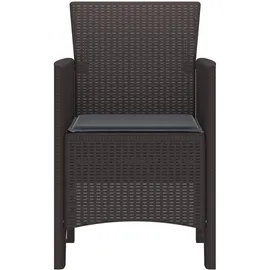 vidaXL Gartenstuhl 53 x 49 x 85 cm braun 2 St.