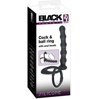 You2Toys Black Velvets Cock & ball ring Schwarz