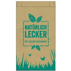 Faltenbeutel braun 20x7x35cm - Natürlich Lecker